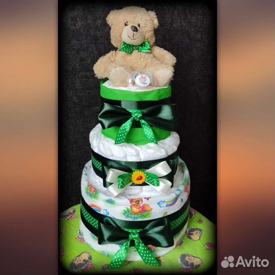 Торт из памперсов подгузников