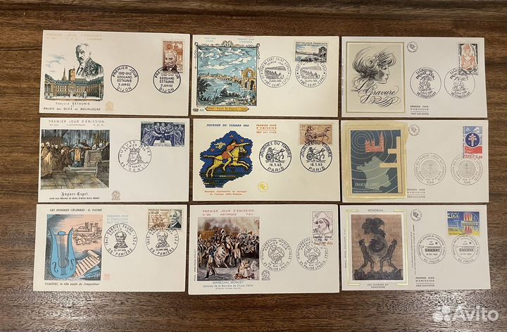 Маркированные конверты спецгашение Франция