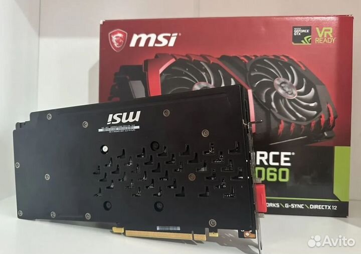 Видеокарта MSI GeForce GTX 1060 6GB