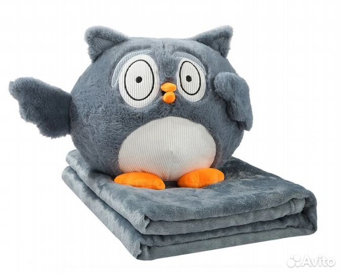 Игрушка Сова с пледом пушистым