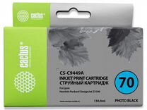 Кар�тридж струйный Cactus CS-C9449A №70 черный (130