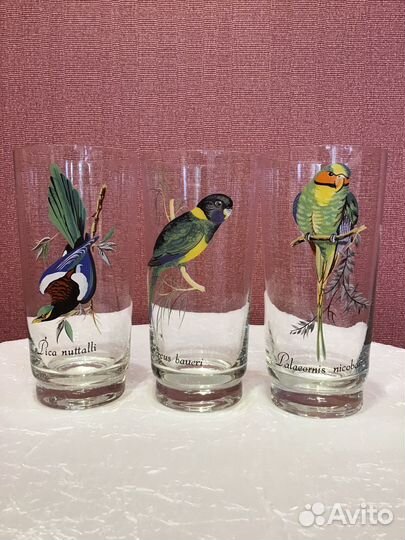 Бокалы Чехия с птицами