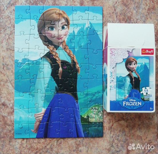 Набор пазлов холодное сердце 4+ и 5+