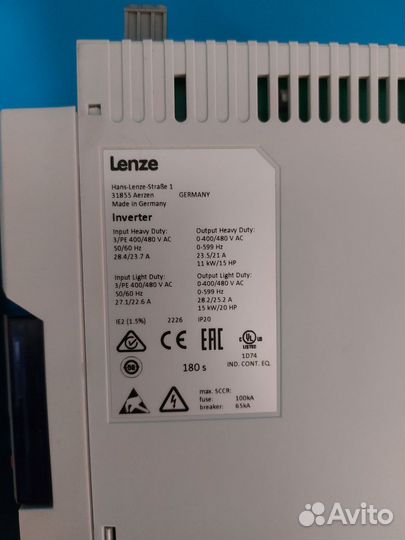 Частотный преобразователь Lenze 1,1-15кВт