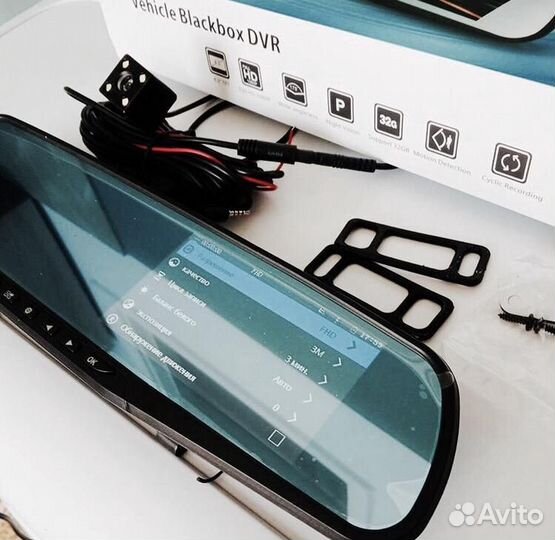 Новый видеорегистратор зеркало Full HD + камера