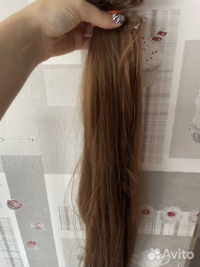 Волосы на заколках термо