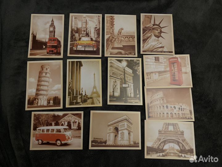Набор почтовых открыток с фото разных городов мира
