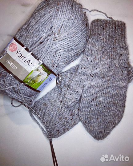 Варежки вязаные
