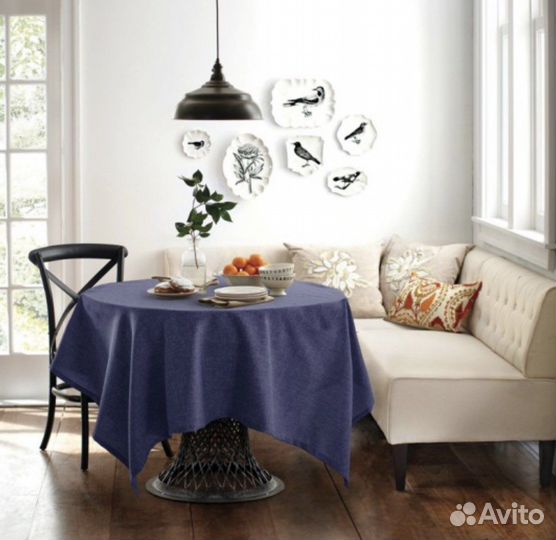 Скатерть Волшебная ночь рогожка Индиго