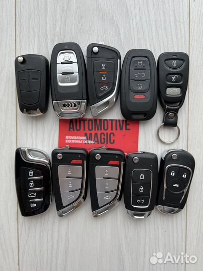 Выкидной ключ Toyota с привязкой к автомобилю