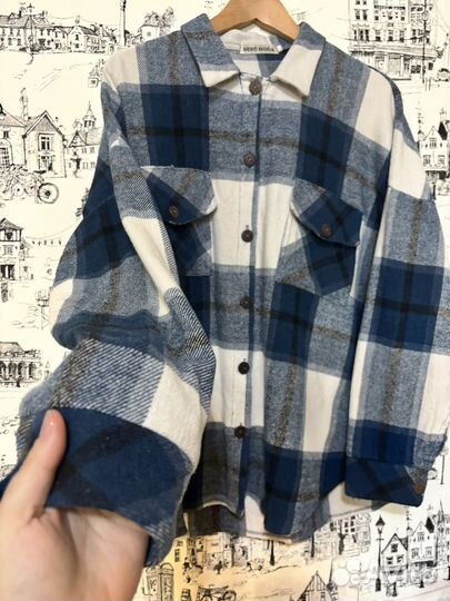 Рубашка в клетку женская 44-46