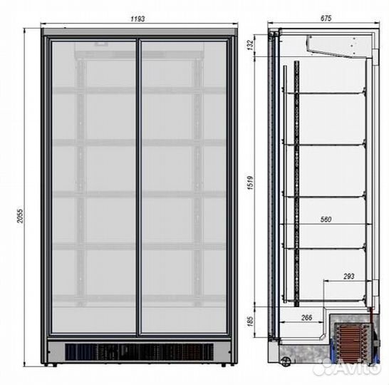 Шкаф холодильный Briskly 11 Slide RAL 7024