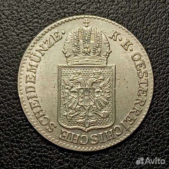 6 крейцеров 1849 UNC редкий сохран