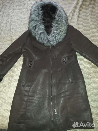 Дубленка женская искусственная бу