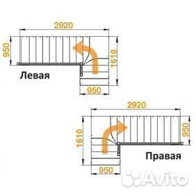 Лестница из сосны «К-031м/4»