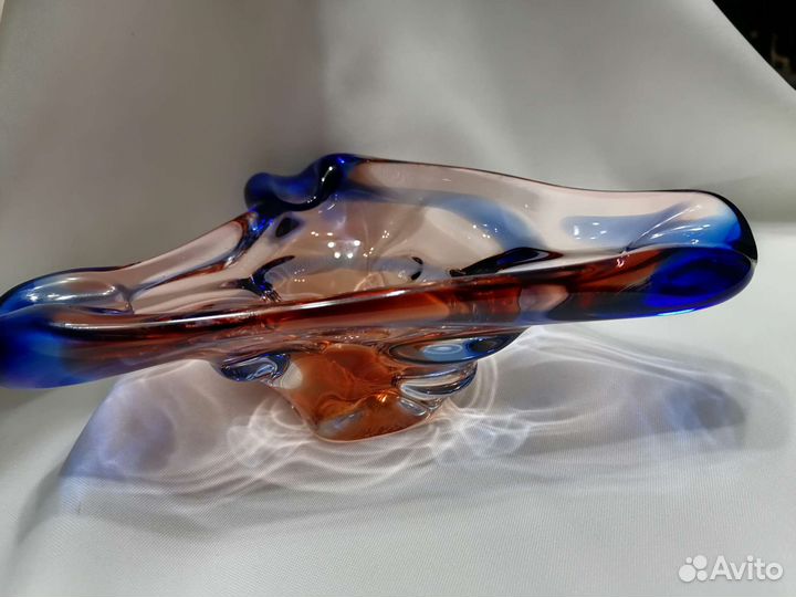 Ваза цветное богемское стекло, Frantisek Zemek