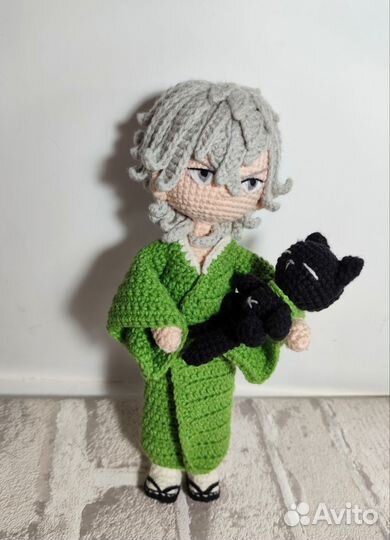 Куклы Рампо и Фукудзава с котом