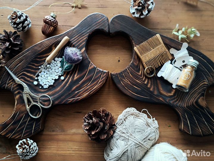 Деревянная тарелка ручной работы