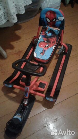 Детский снегокат с ручкой