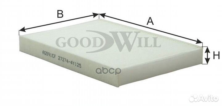 Фильтр салона AG591CF AG591CF Goodwill