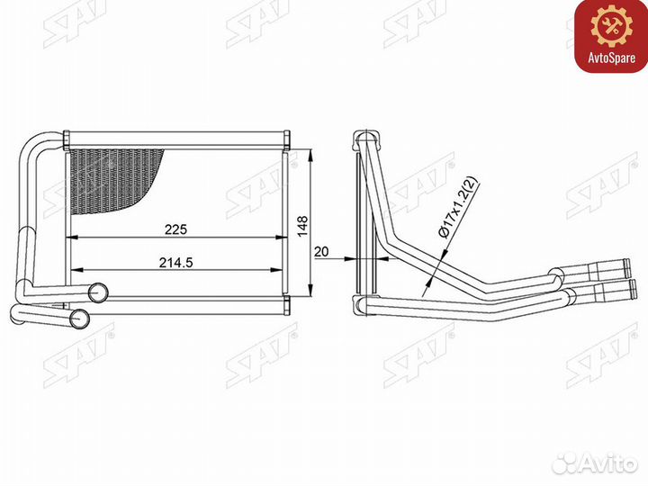 Радиатор отопителя салона KIA cerato/forte 09-13