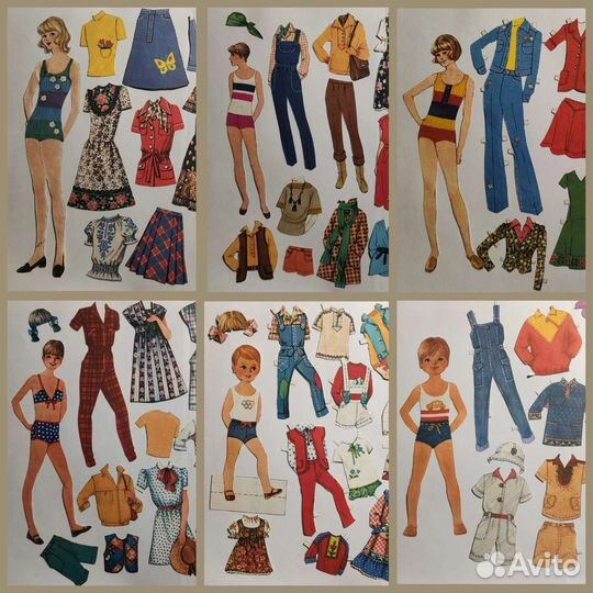 Бумажные куклы с наборами одежды из СССР