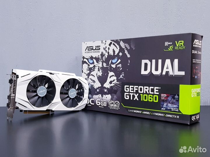 Видеокарта asus GeForce GTX 1060 dual 6Gb