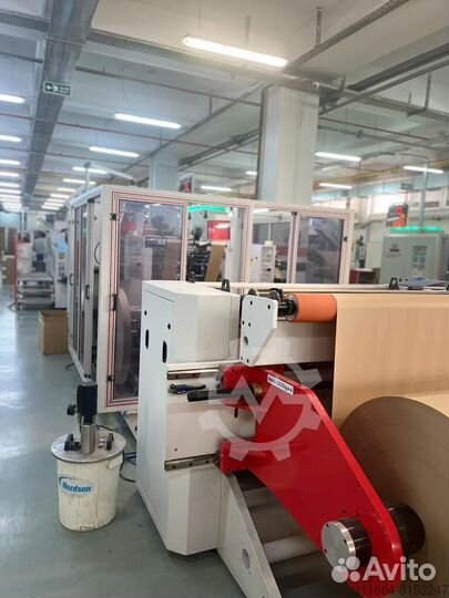 Машина для производства бумажных пакетов с плоской