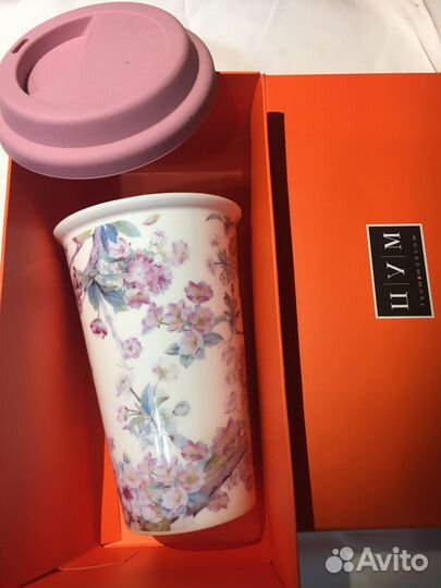 Кружка новая под кофе многоразовая с крышкой