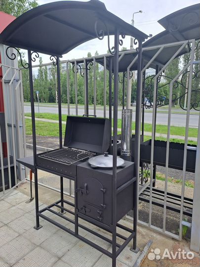 Мангал гриль с печью