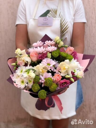 Букет с цимбидиумом авторский