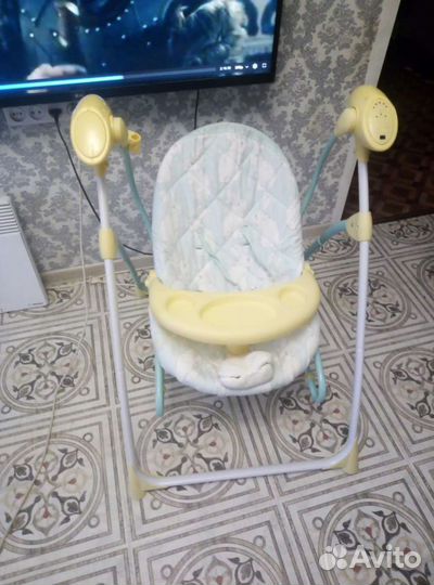 Детские электронные качели шезлонг