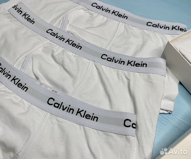 Трусы мужские белые calvin klein