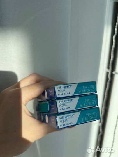 Линзы Air Optix aqua -1,00, -1,75, -2,00