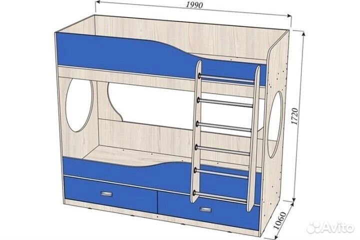 Кровать двухьярусная