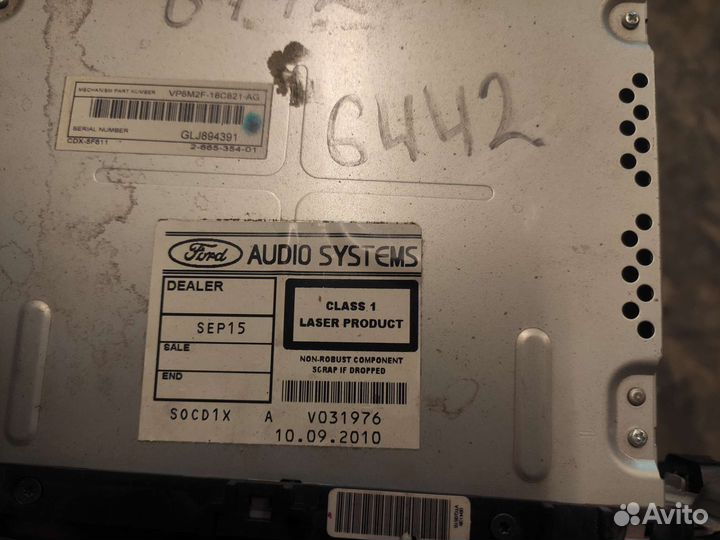 Магнитола ford focus 2 sony