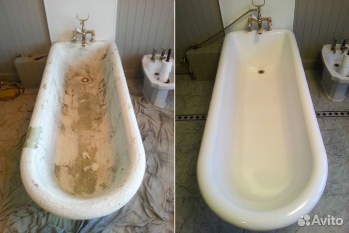 Реставрация ванн, душевых кабин, ремонт сколов