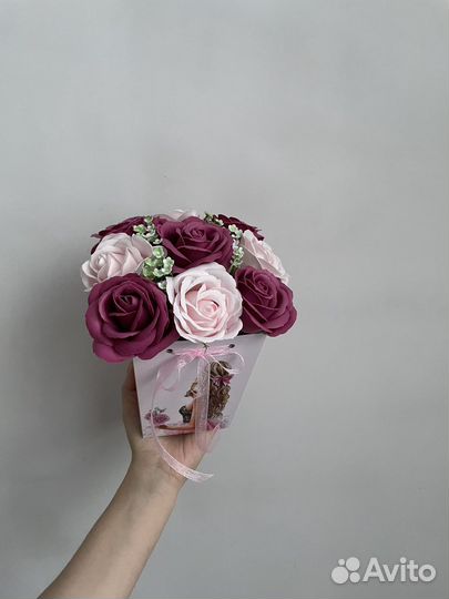 Букеты из мыльных цветов для учителя