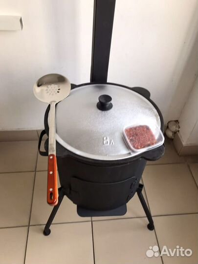 Комлект казан + печь + шумовка + специи