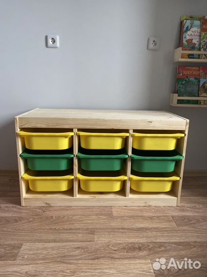 Стеллаж икеа труфаст С контейнерами