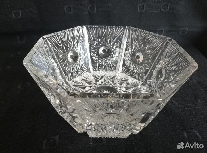 Хрустальная ваза для фруктов СССР