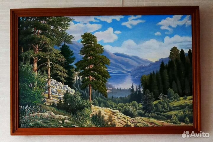 Картина маслом на холсте горный пейзаж