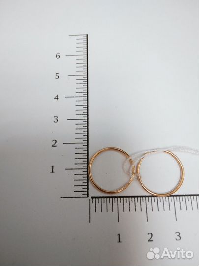 Золотые серьги кольца конго 585