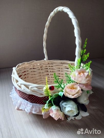 Пасхальная корзина ручной работы