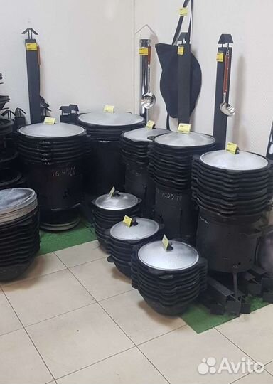 Казан чугунный узбекский 10л +печь