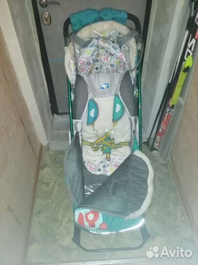 Детские санки коляска с колесами