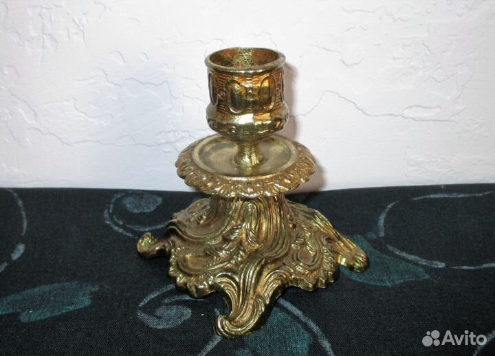Подсвечник коллекц.старин латунь/бронза Европа