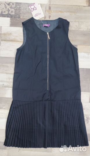 Сарафан школьный темно синий 152