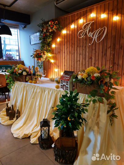 Оформление (декор) свадебного банкета