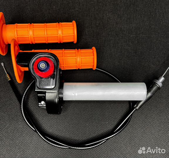 Короткоходная ручка газа + тросик + грипсы